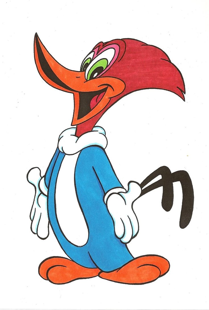 734x1087 Classic Woody Woodpecker By Zombiegoon - Woody Woodpecker Sketch