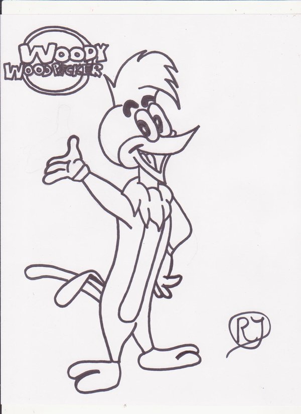 600x824 Woody Woodpecker Sketch By Rob T512 - Woody Woodpecker Sketch
