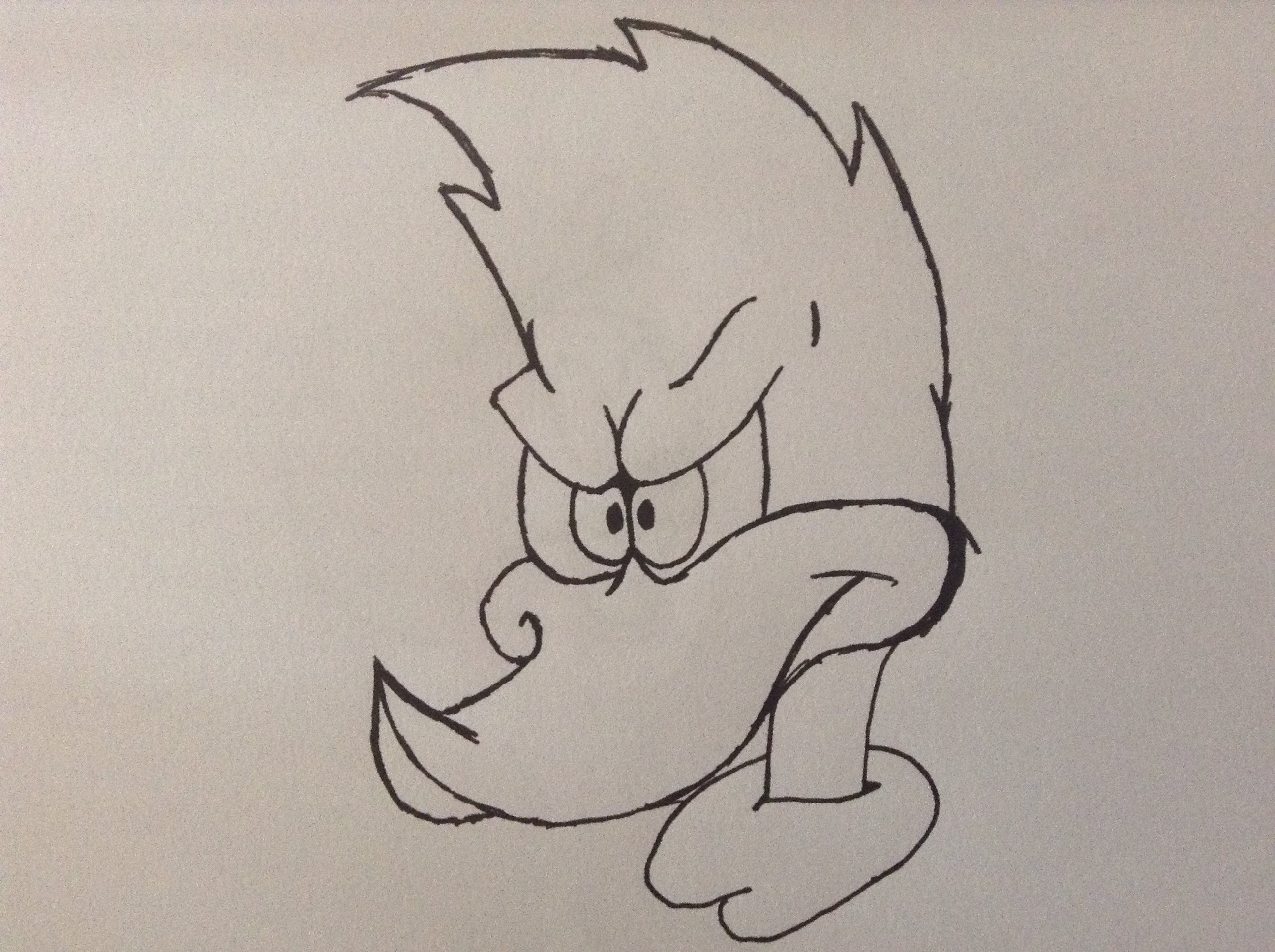 2592x1936 How To Draw Woody Woodpecker - Woody Woodpecker Sketch