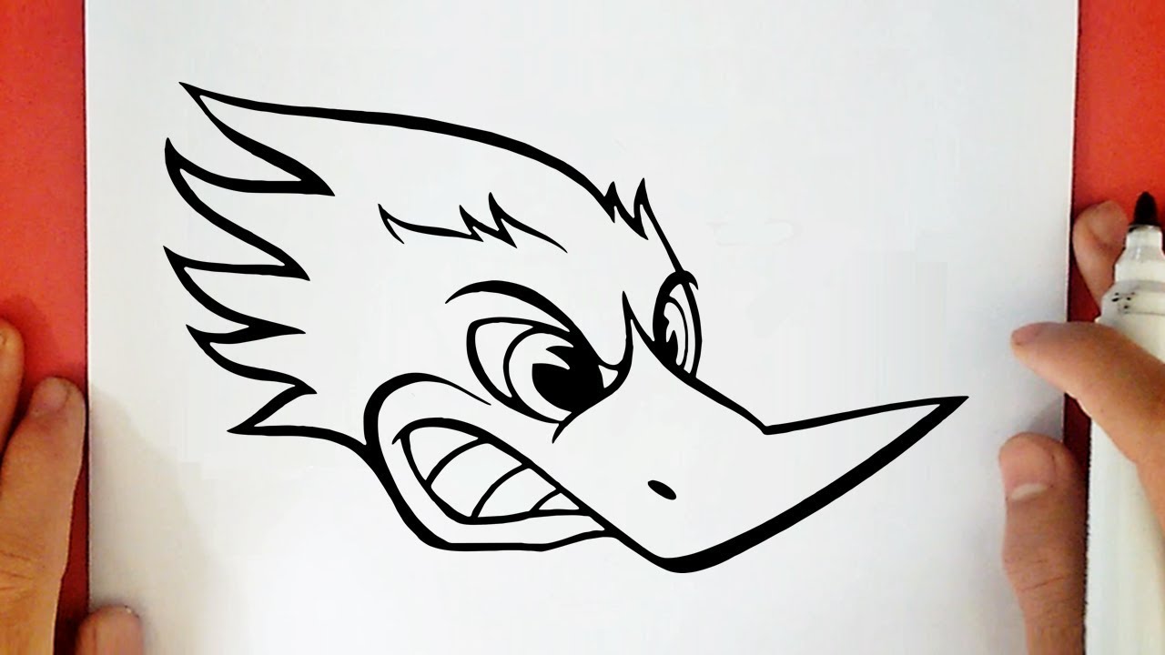 1280x720 How To Draw Woody Woodpecker - Woody Woodpecker Sketch