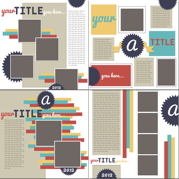 600x600 Scrapbook Your Summer 2012 Sketch Amp Template Pack + Word Art - Word Art Sketches