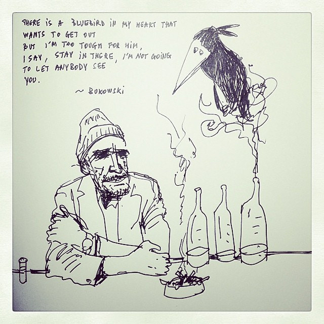 640x640 Bukowski - Word Art Sketches