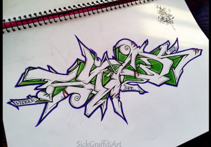 680x474 Draw You An Exclusive Graffiti Sketch With Your Namelogoword By - Word Sketch