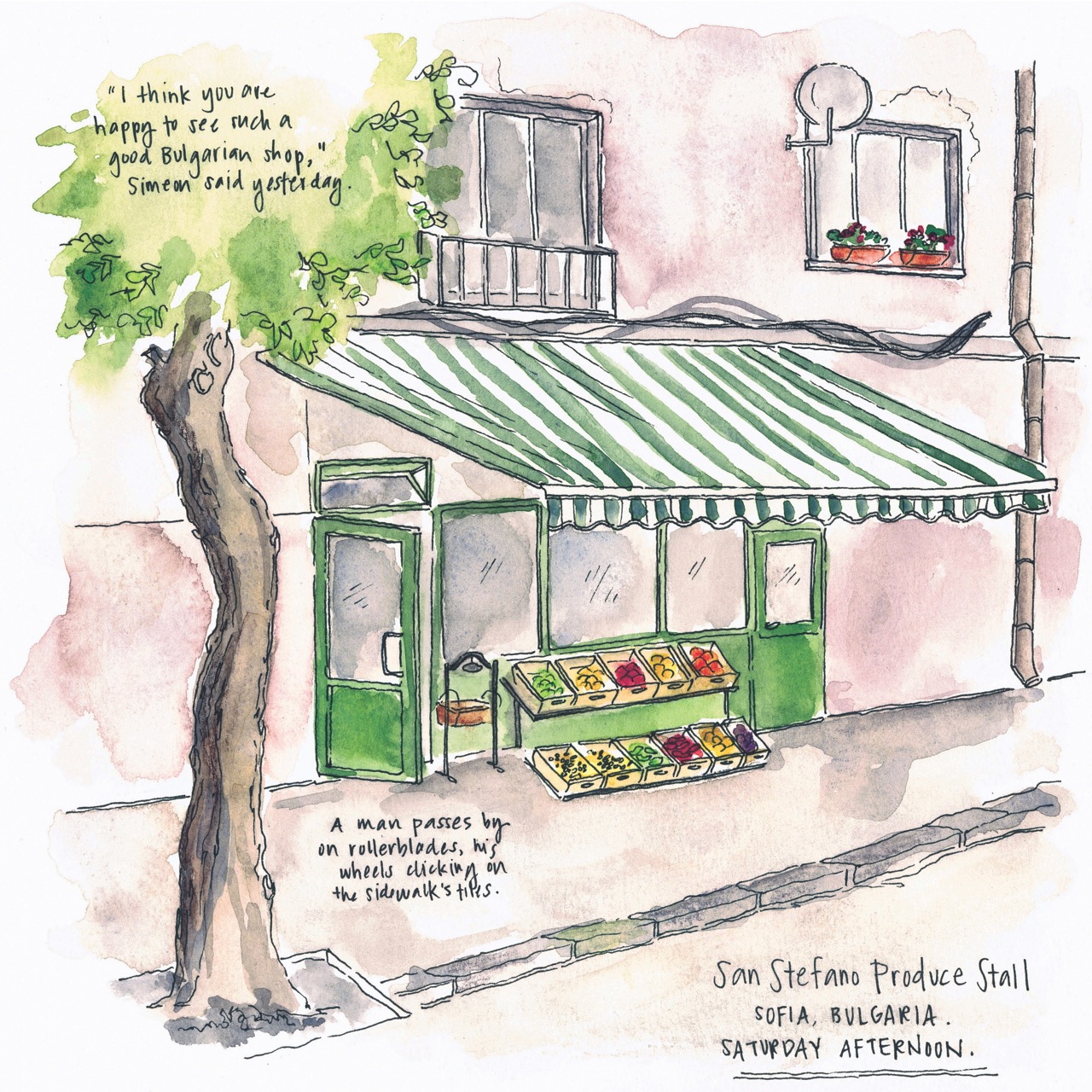 1280x1280 The Work Of A Travelling Sketch Artist Watercolour Observations - Work Sketch