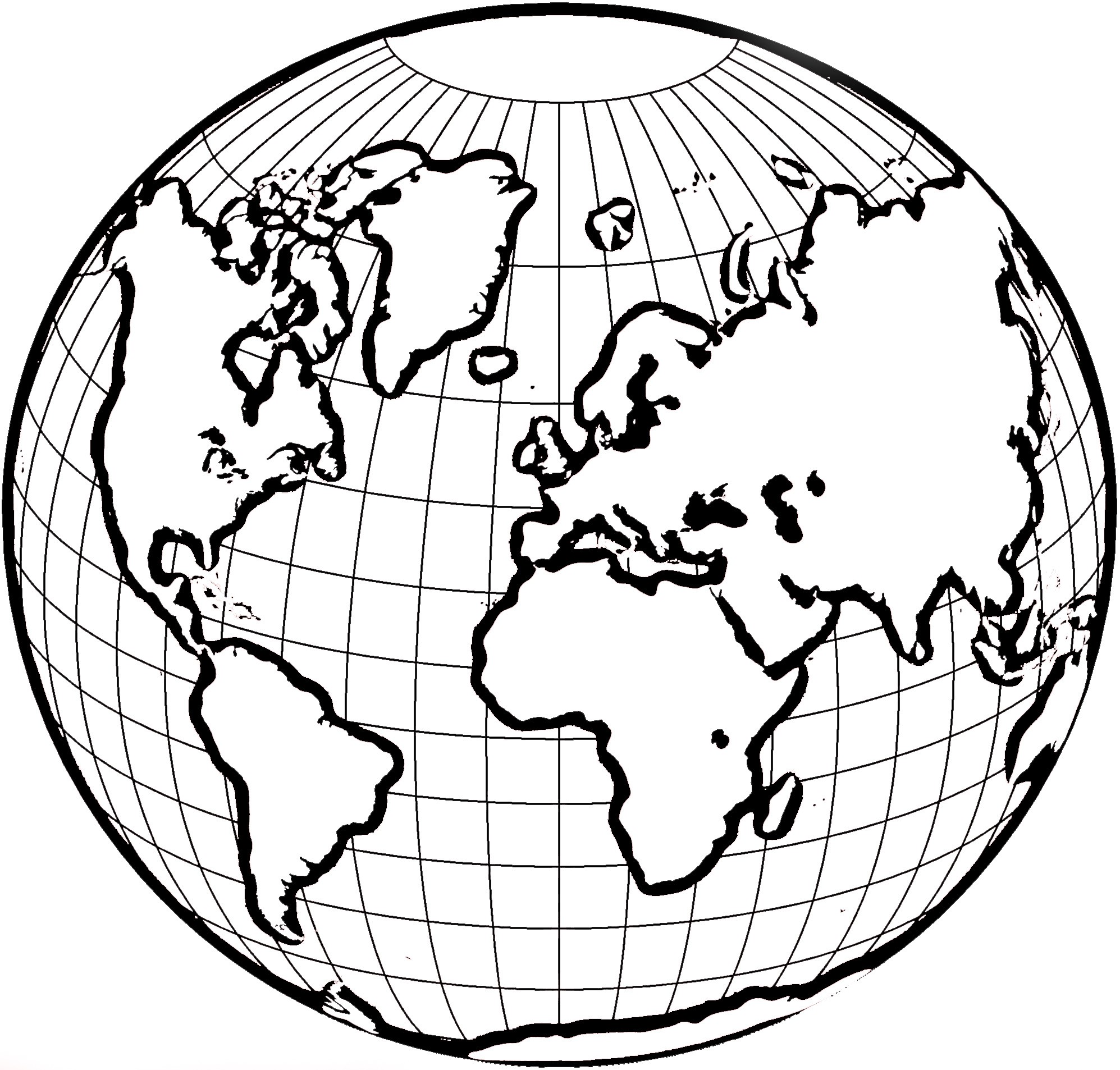 1995x1906 World Map Outline Easy To Draw New World Map Globe Sketch Vector - World Globe Sketch