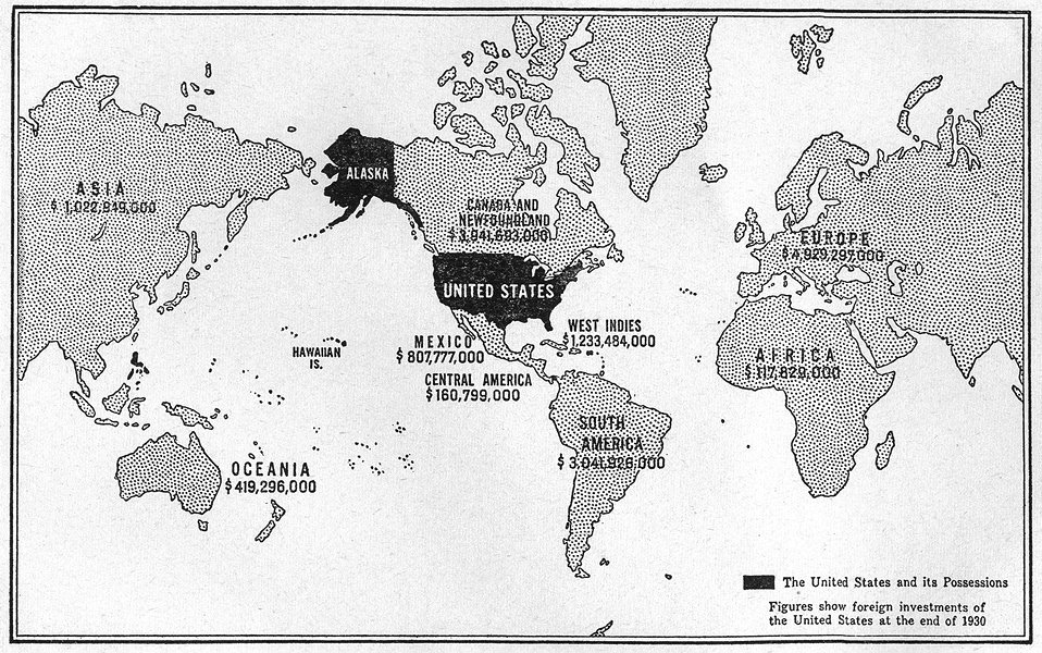 Карта мира 1930 года