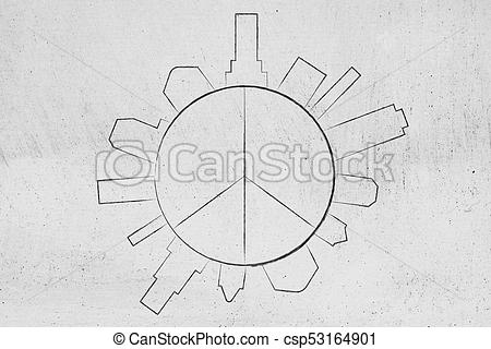 450x320 World Peace And Solidarity Conceptual Illustration World With - World Peace Sketch