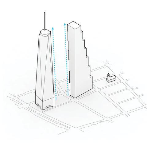 518x465 Two World Trade Center - World Trade Center Sketch