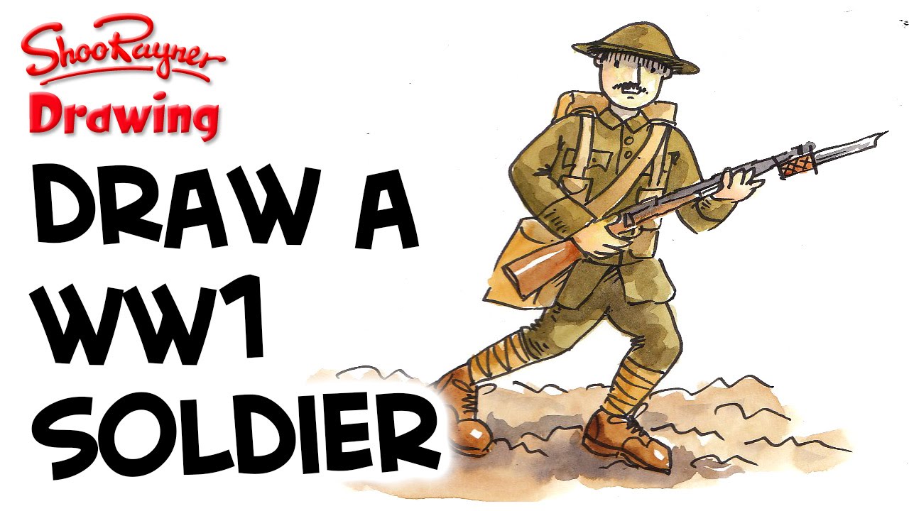 1280x720 How To Draw A Ww1 British Soldier - World War 1 Sketches