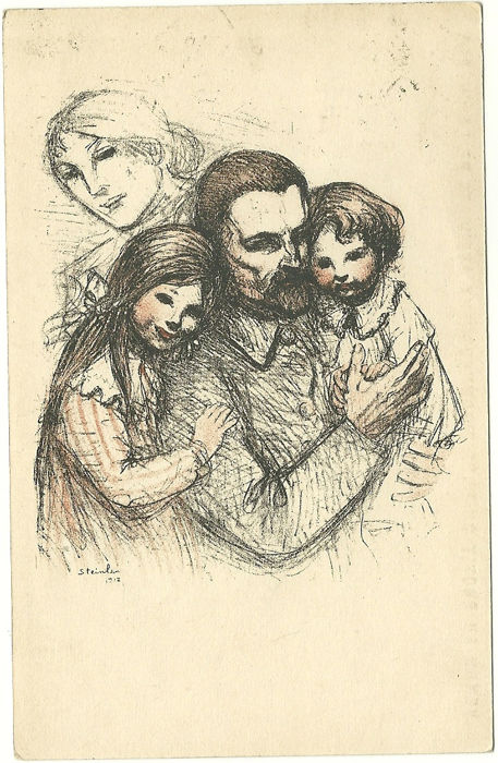 457x700 Beautiful Set Of 98 Old Postcards Sketches Of World War 1 (Most - World War 1 Sketches