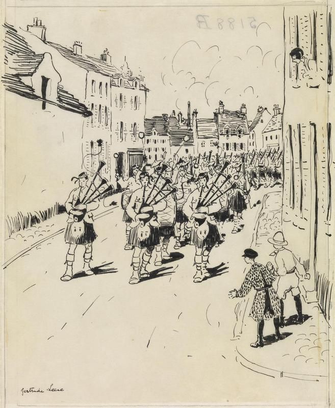 657x800 Camp Life - World War 1 Sketches