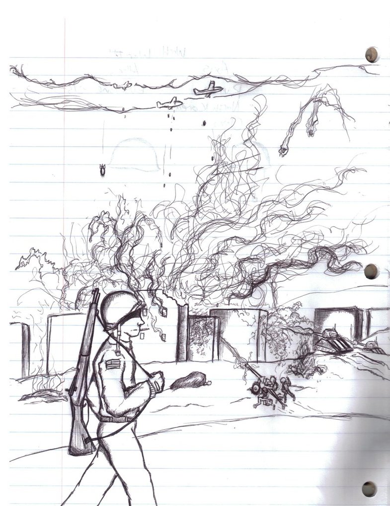 785x1018 World War Ii Doodle By Elchido12 - World War 2 Sketches