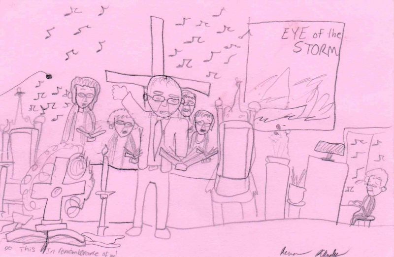 800x522 Worship Drawing By Rena Petersburg Cumberland Presbyterian Church - Worship Sketch