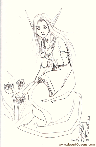 389x595 Wow Sketch Of A Priest By Merit - Wow Sketch