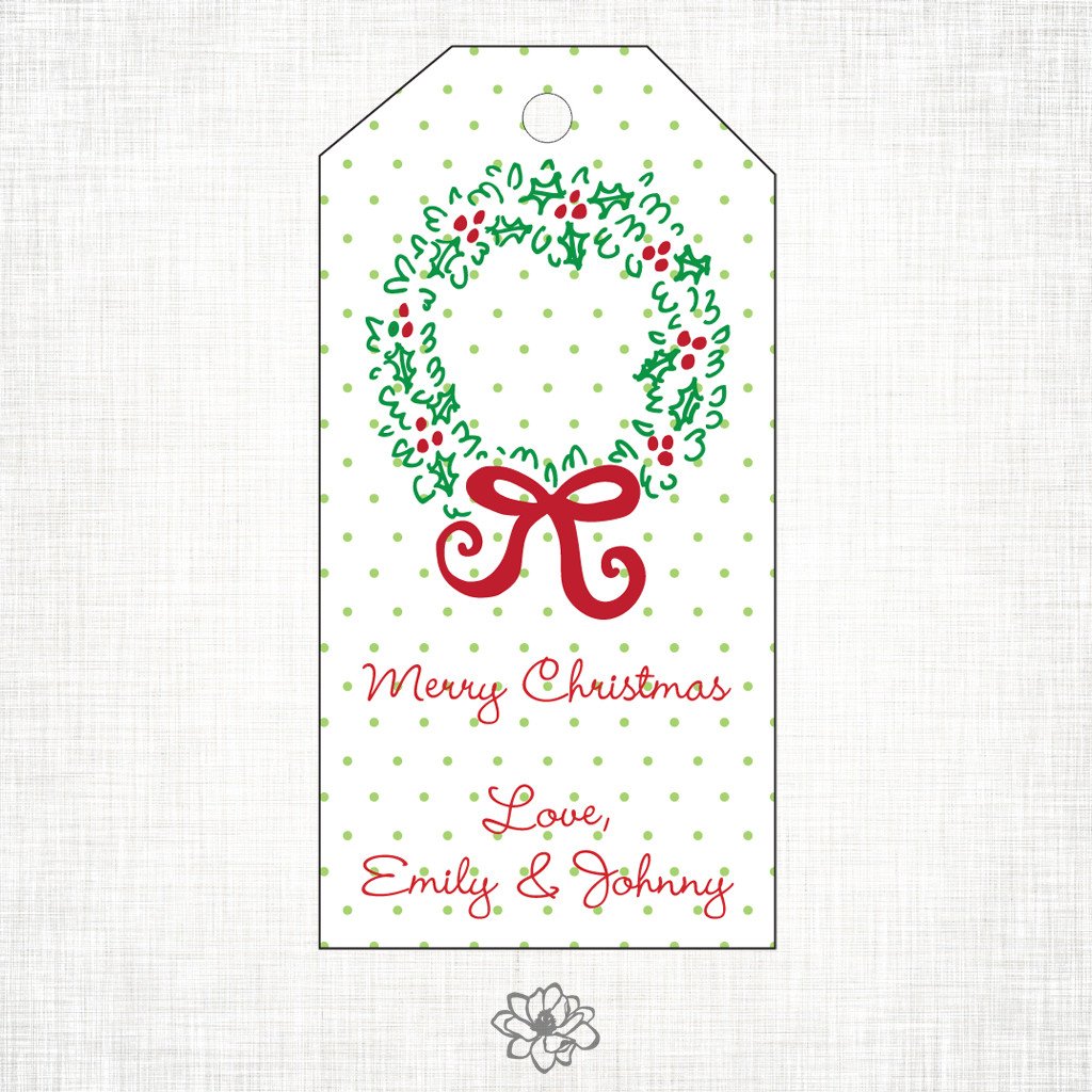 1024x1024 Sketch Wreath Gift Tags - Wreath Sketch