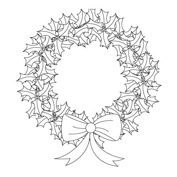 600x600 Wreath Sketch Drawing Skill - Wreath Sketch