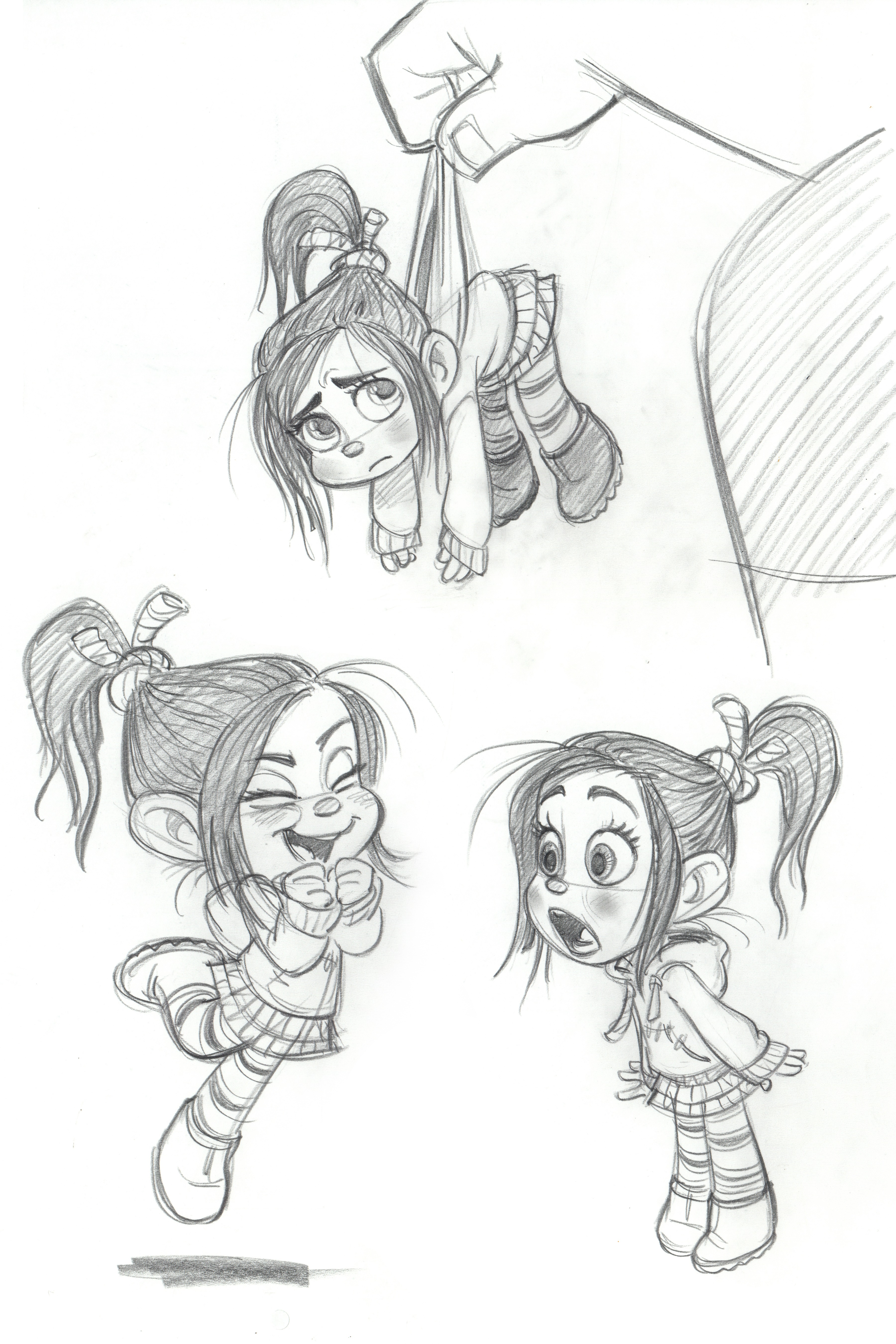 3600x5400 Vanellope Wreck It Ralph Concept Art Sketches - Wreck It Ralph Sketch