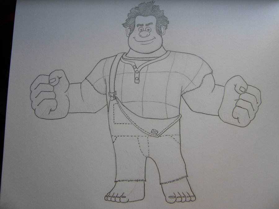 900x675 Wreck It Ralph Sketch By Fatpandax - Wreck It Ralph Sketch