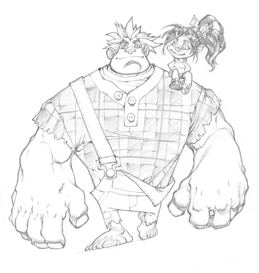 872x917 Wreck It Ralph By Mikebowden - Wreck It Ralph Sketch