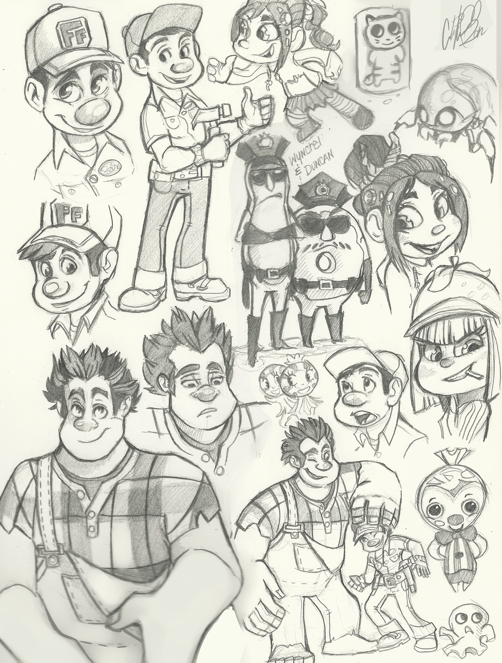 1024x1353 Wreck It Ralph Sketches By On @ - Wreck It Ralph Sketch
