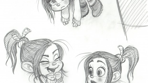 620x350 Vanellope Wreck It Ralph Concept Art Sketches - Wreck It Ralph Sketch