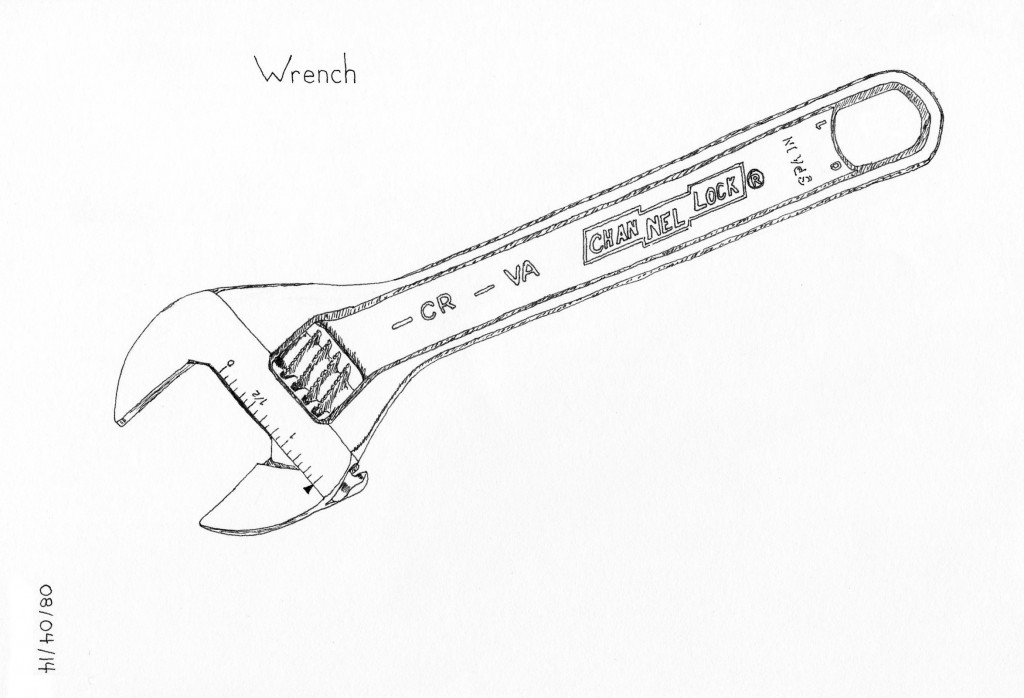 1024x698 Wrench Sketch Drawing - Wrench Sketch