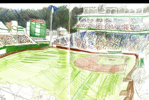 500x336 Krimstoned - Wrigley Field Sketch