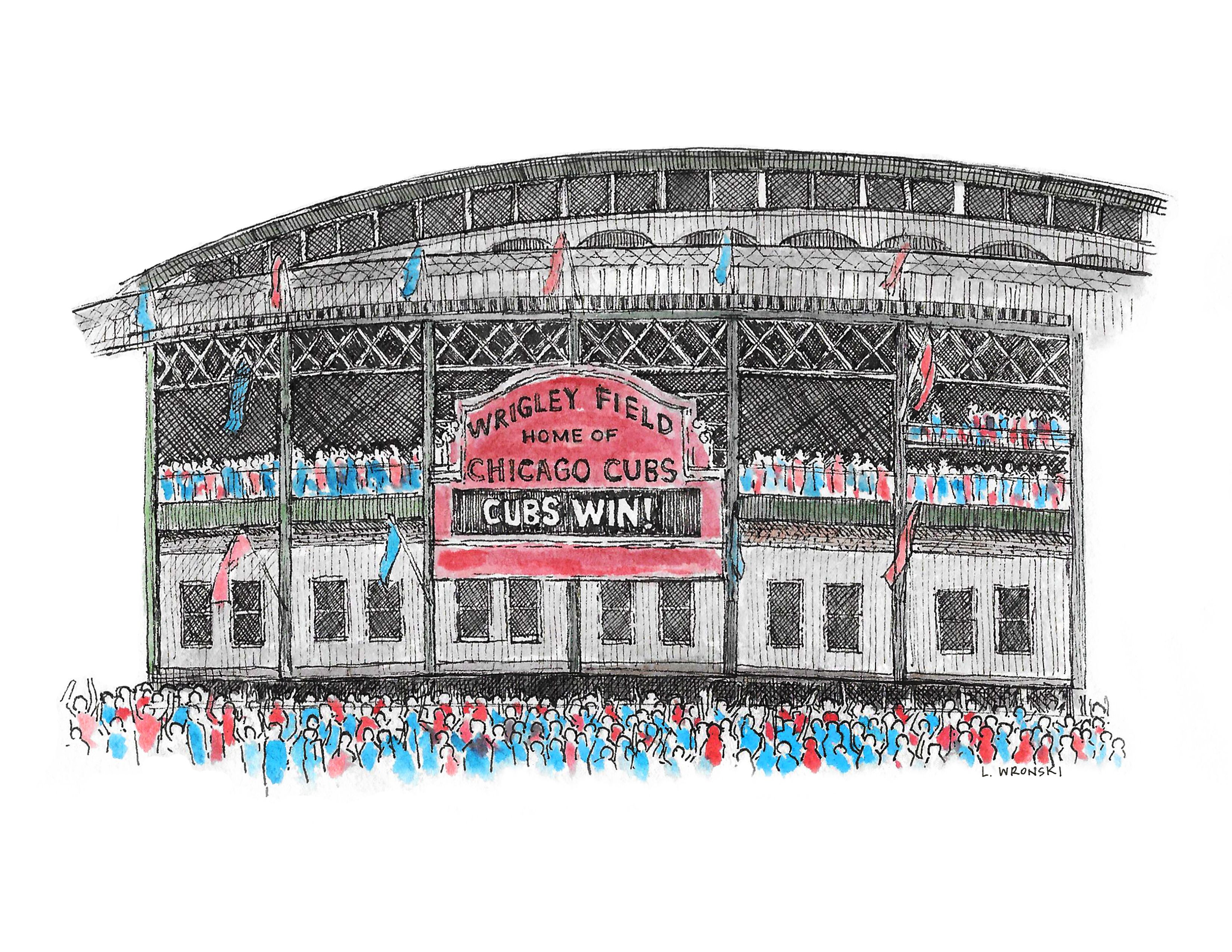 3300x2550 Wrigleyfield - Wrigley Field Sketch