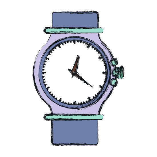 550x550 Wristwatch Sketch - Wrist Watch Sketch