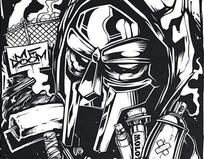 404x316 Sleeve Tattoo Sketch (Mf Doom Wu Tang) On Behance - Wu Tang Sketch