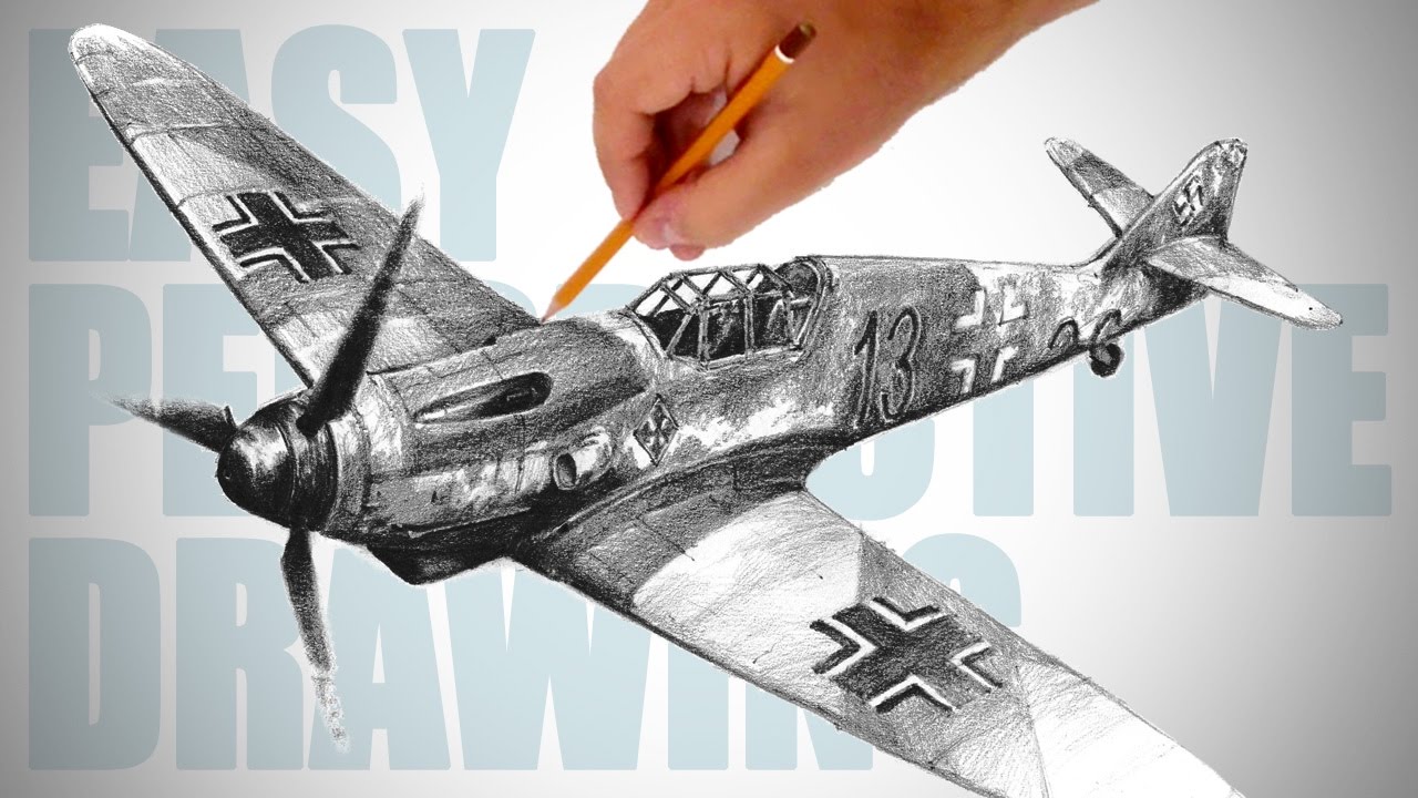 1280x720 How To Draw Ww2 Aircraft (Messerschmitt Bf 109) - Ww2 Plane Sketch