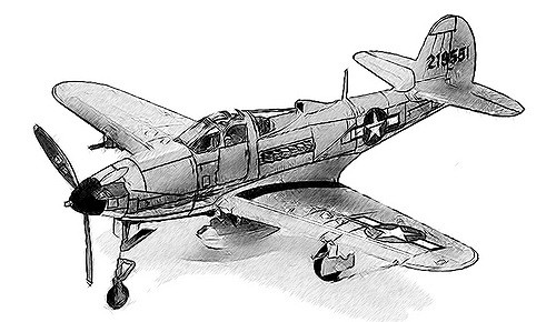 Ww2 Plane Sketch at PaintingValley.com | Explore collection of Ww2 ...