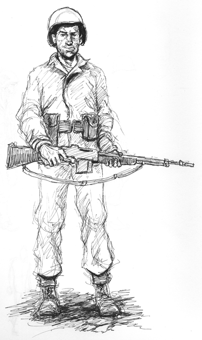 Ww2 Soldier Sketch at PaintingValley.com | Explore collection of Ww2 ...