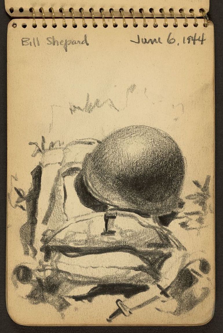 770x1146 Sketches Of Wwii Made By A 21 Year Old Soldier Serving In The Conflict - Ww2 Soldier Sketch