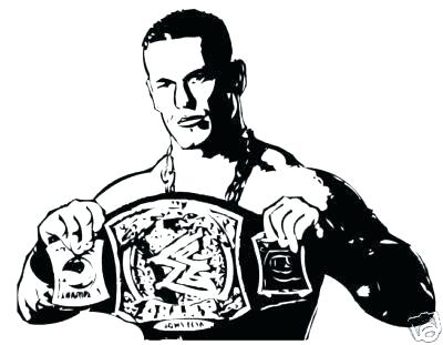 400x311 Coloring Wwe Coloring Pages John Cena - Wwe John Cena Sketch