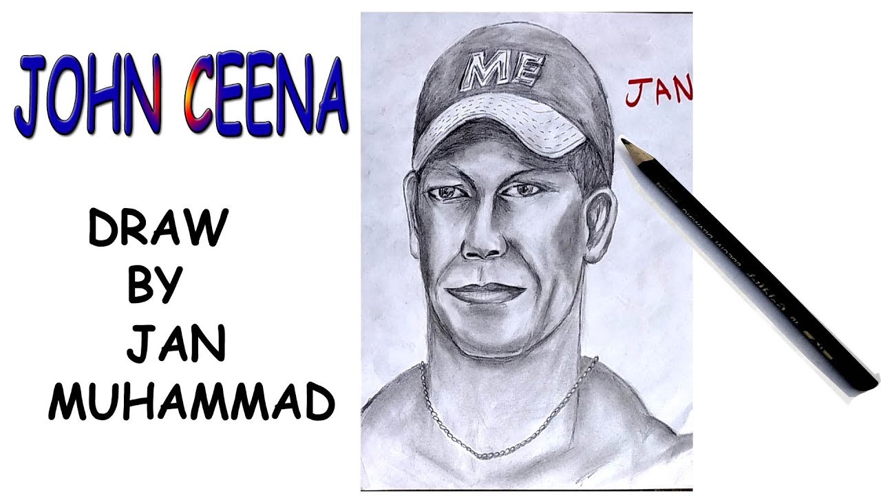 1280x720 Drawing Of John Cena Wwe How To Draw Easy Step By Step Wwe Top 10 - Wwe John Cena Sketch