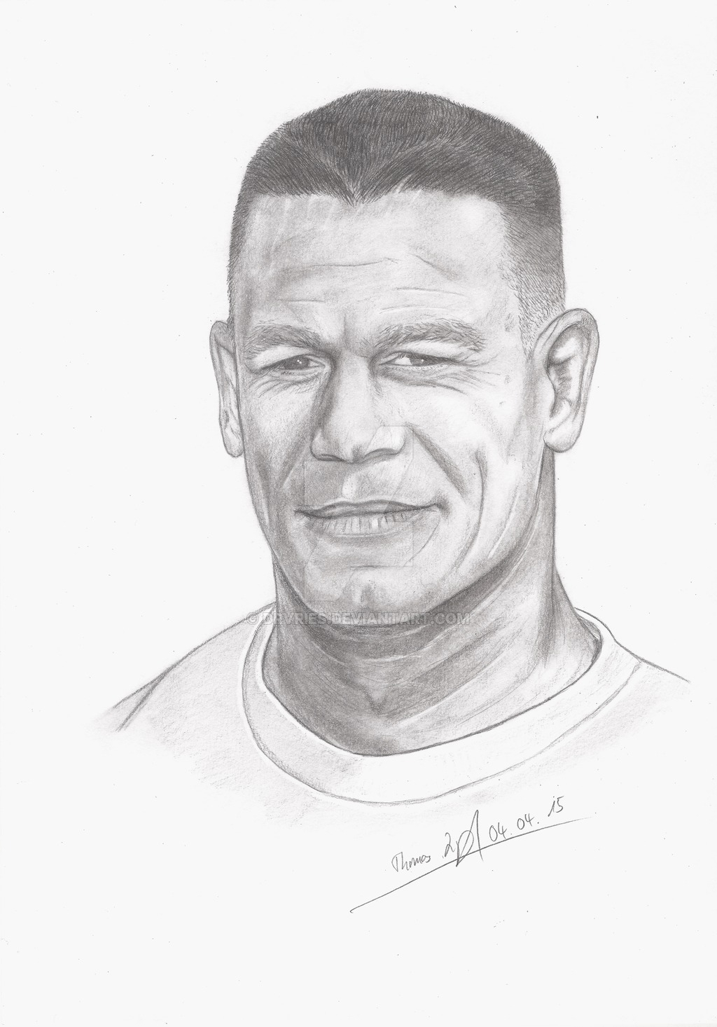 1024x1466 Drawing Of John Cena John Cena Beautiful Drawing Hdwallpaper4u - Wwe John Cena Sketch