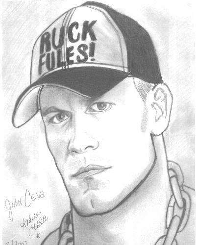404x500 John Cena Sketch - Wwe Sketch