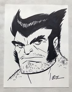 235x300 X Men Logan Wolverine Original Art Head Sketch By Bruce Timm Sdcc - X Men Sketch