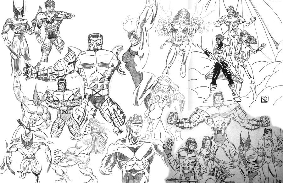 900x582 X Men Sketch Dump 1 By Jasonwulf - X Men Sketch