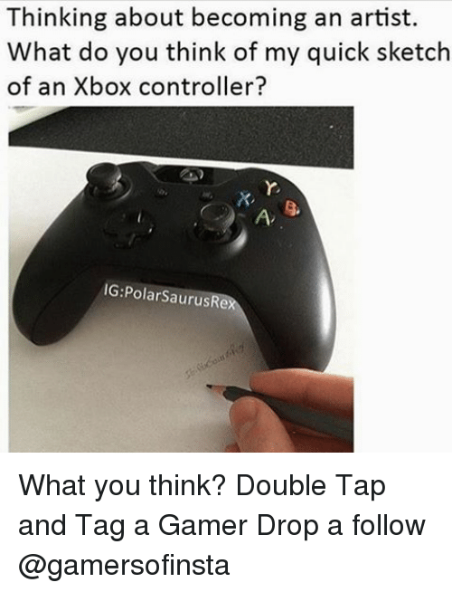 500x654 Thinking About Becoming An Artist What Do You Think Of My Quick - Xbox Controller Sketch