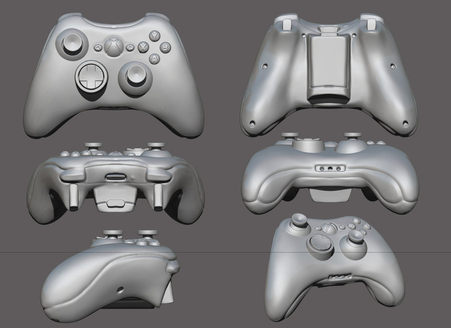 900x655 X360 Controller Sketch Sculpt By Nemonova - Xbox Controller Sketch