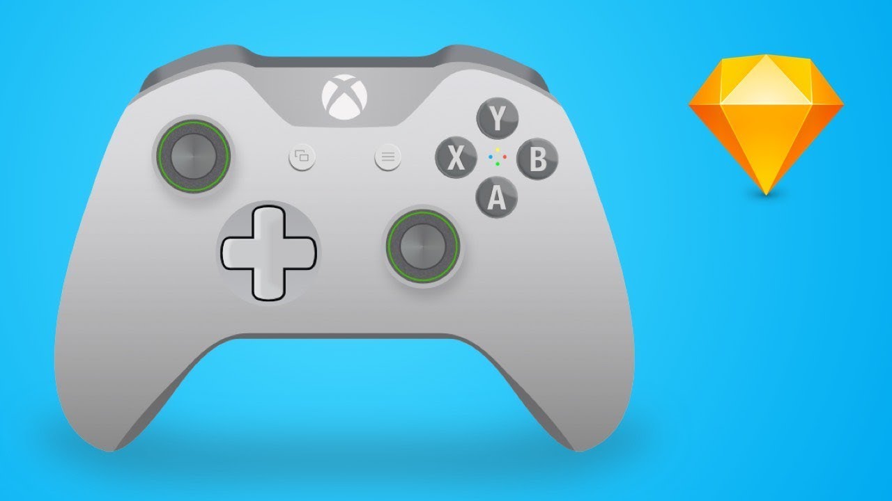 1280x720 Illustration Tutorial How To Design An Xbox One Controller Vector - Xbox One Controller Sketch