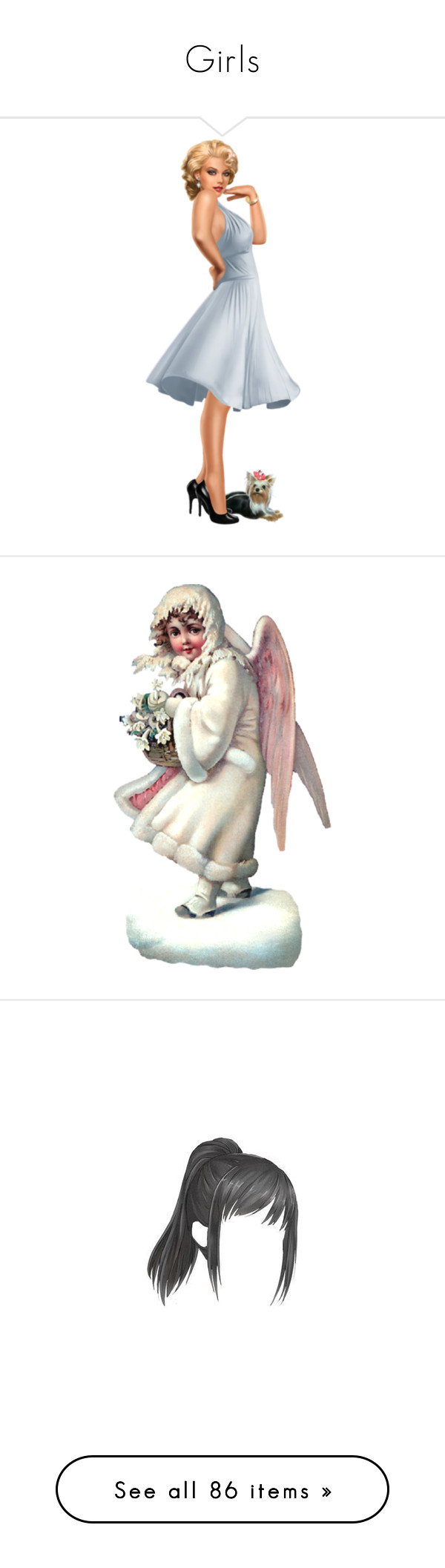 600x2113 Girls By Julidrops Liked On Polyvore Featuring Christmas - Xmas Sketches