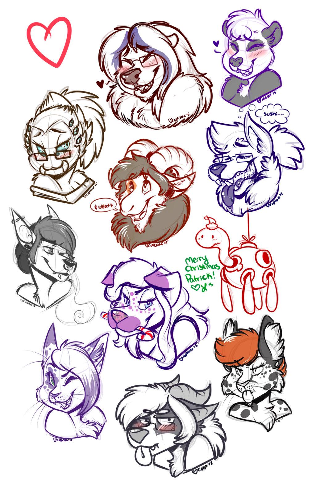 1024x1566 Xmas Gift Sketches! [F5] Weasyl - Xmas Sketches