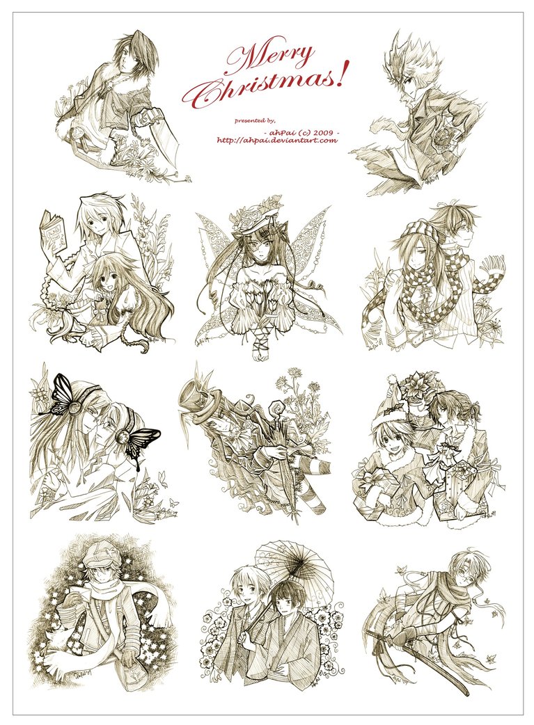 767x1042 Xmas Sketches 09 By Ahpai - Xmas Sketches