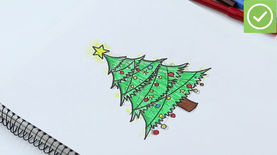550x309 How To Draw Christmas Trees (With Pictures) - Xmas Tree Sketch