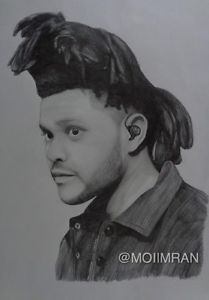 209x300 Original A2 Drawing Of The Weeknd Abel Pencil Sketch Bampw Xo Art - Xo Sketch