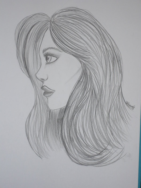 600x800 Sketch Of A Girl 3 By Xo Glass Slippers Ox - Xo Sketch