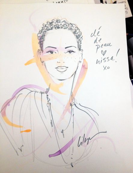 443x576 Cle De Peau Loves Nissa! Live Sketch From Barneys Ny February 2014 - Xo Sketch